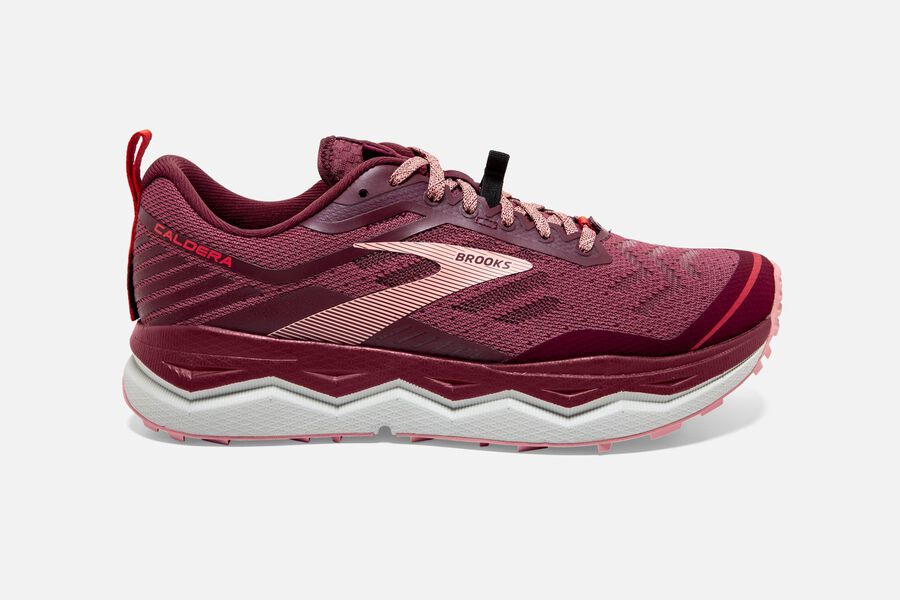 Brooks Caldera 4 Womens Australia - Trail Running Shoes - Burgundy (638-FSKUX)